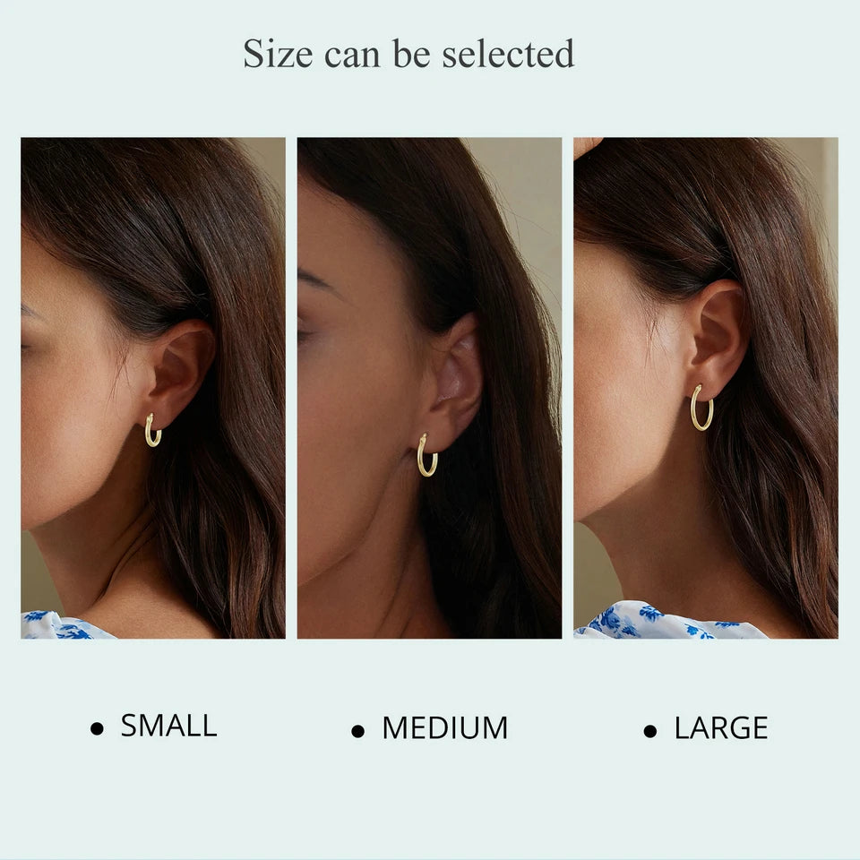 Classic Sterling Silver Hoop Earrings - Bold Hypoallergenic Hoops