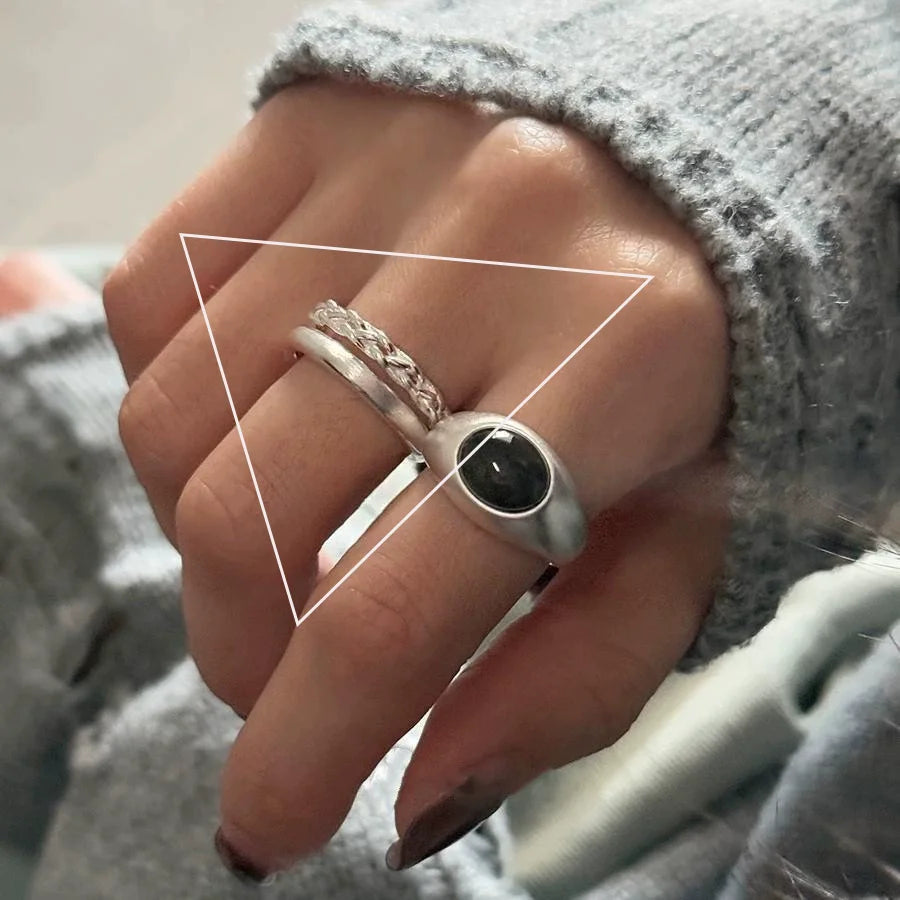 Sterling Silver Flower Lace Ring | CZ Adjustable Korean Fashion | Women | USA
