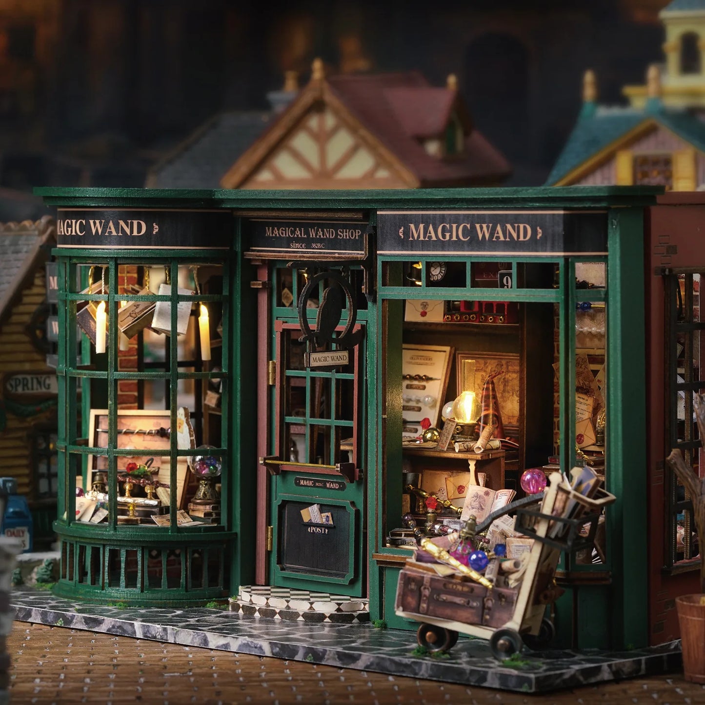 DIY Wooden Dollhouse Miniature | Magic Shop Retro Home Model | USA Australia
