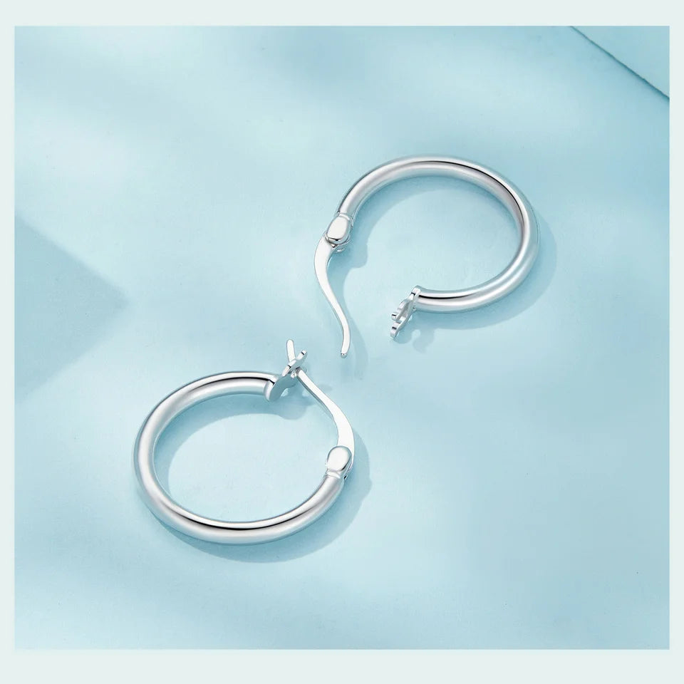Classic Sterling Silver Hoop Earrings - Bold Hypoallergenic Hoops