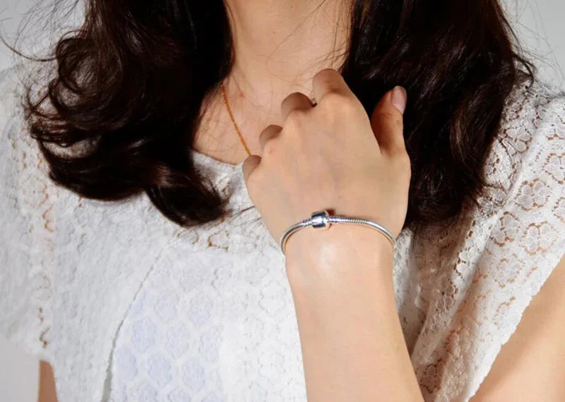 Handmade 925 Sterling Silver Necklace Bracelet Jewelry  Bridal Party Sets Women Charm Bracelet Necklace Fine Jewelry