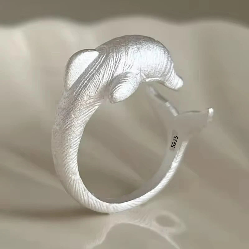 Sterling Silver Flower Lace Ring | CZ Adjustable Korean Fashion | Women | USA