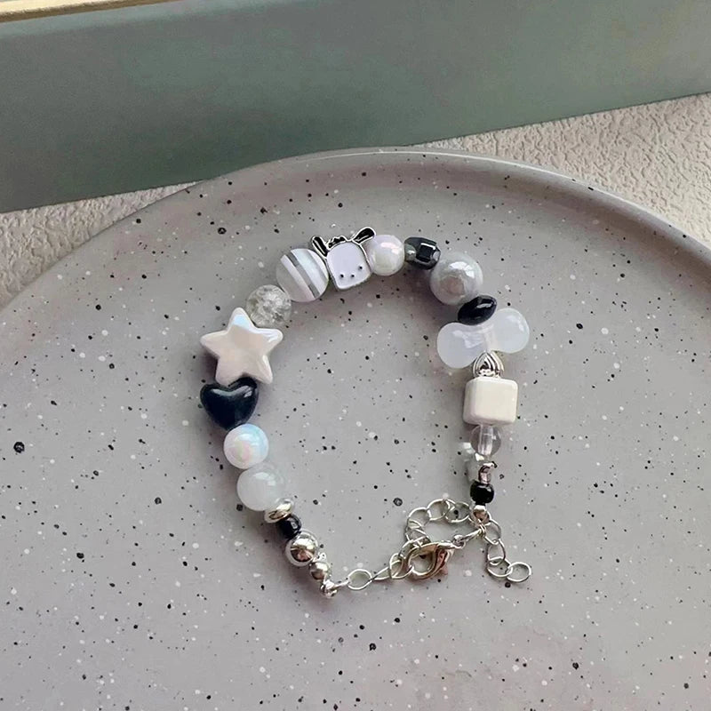 Hello Kitty Sanrio Bracelet | Cute Bell Beaded Charm | Women's Fashion | USA