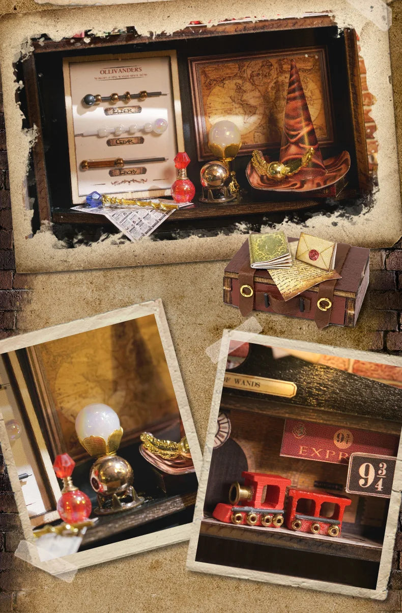 DIY Wooden Dollhouse Miniature | Magic Shop Retro Home Model | USA Australia
