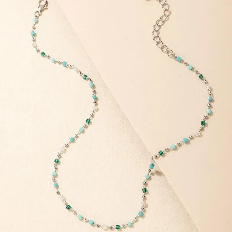 Bohemian Colorful Beaded Necklace Set | Fashion Jewelry Choker | Women