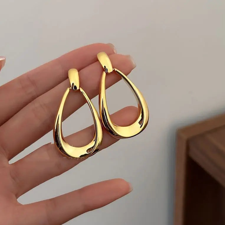 French Geometric Drop Earrings - Luxurious Daily Party Jewelry