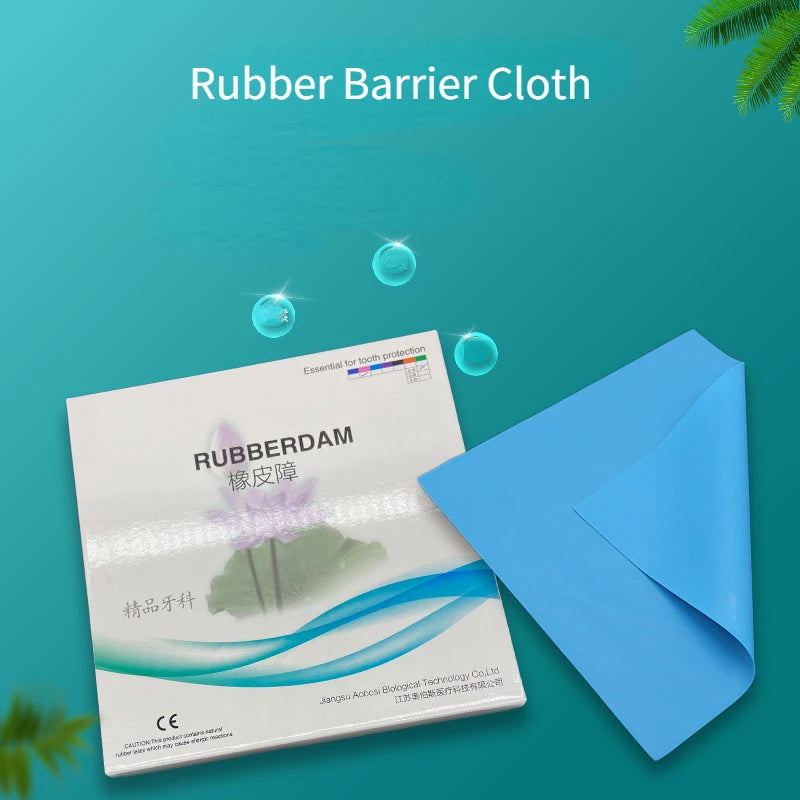 Dental Rubber Dam Sheet 52pcs 5“x5” / 36pcs 6"x6" Natural Latex Rubber Barrier Dams Dental Materials for Teeth Whitening