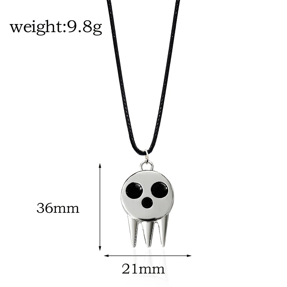 Soul Eater Skull Logo Necklace | Death the Kid Cosplay | Anime Jewelry