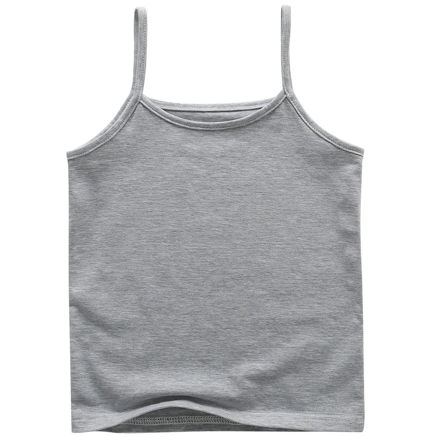 2025 Summer Cotton Girls Tanks Top Breathable Underwears Children Camisoles Kids Solid Color Undershirt Sleeveless Vest Age 3-8