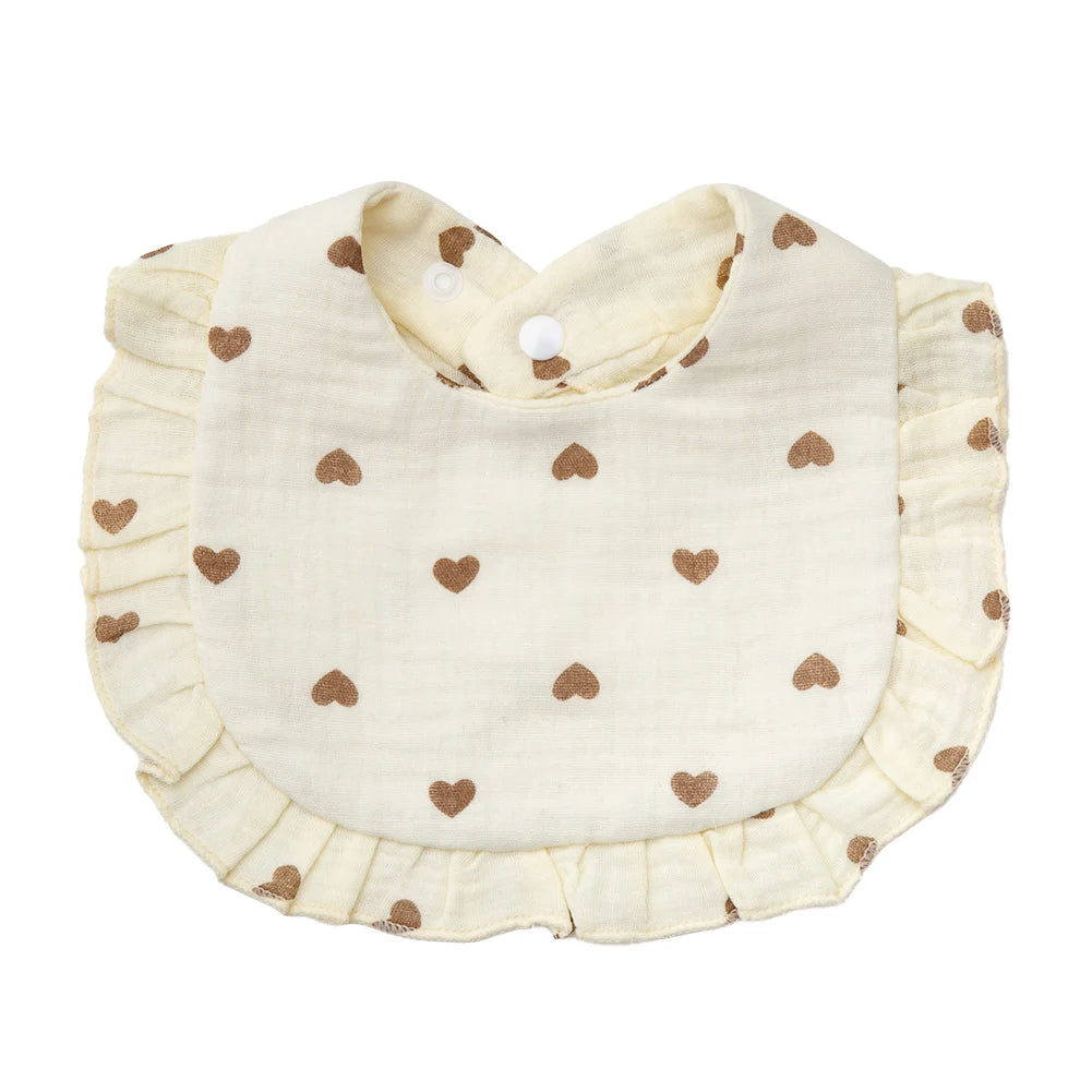 Flower Print Baby Bibs | Adjustable Muslin Cotton Burp Cloths | Girls | USA