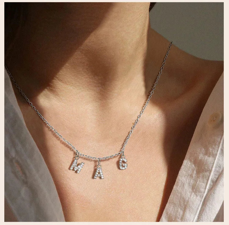 Custom Name Necklace with Initial | Personalized Letter Pendant | USA Australia