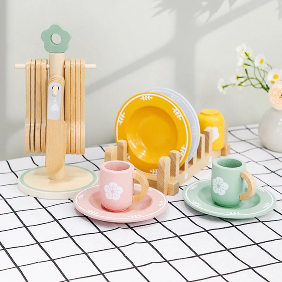 Wooden Kitchen Play Set | Educational Pretend Play Toy for Kids | USA Australia