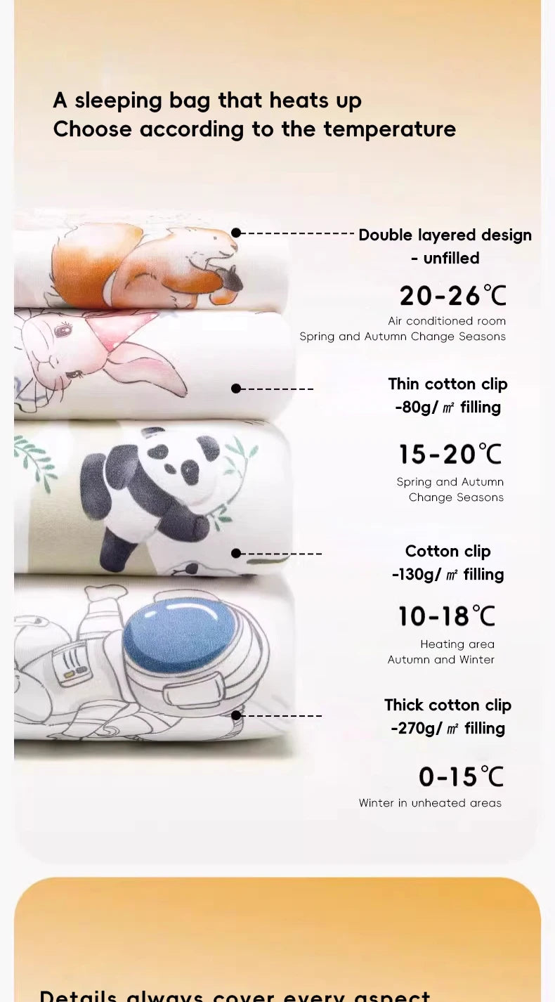 AIBEDILA Kids Onesie Boys Girls Long Sleeve Bamboo Cotton Pajamas Children Winter Cartoon Pyjama Baby Sleepwear Sleeping Bag