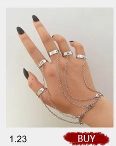 Skeleton Hand Bracelet | Gothic Punk Skull Adjustable Bangle | USA Australia