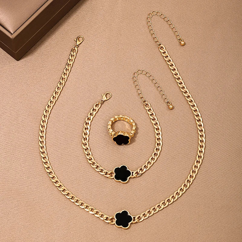 Summer Sweetness Cute Metal Delicacy Red Cherry Pendant Necklace Set for Women  Wedding Party Jewelry Sets Birthday Gift