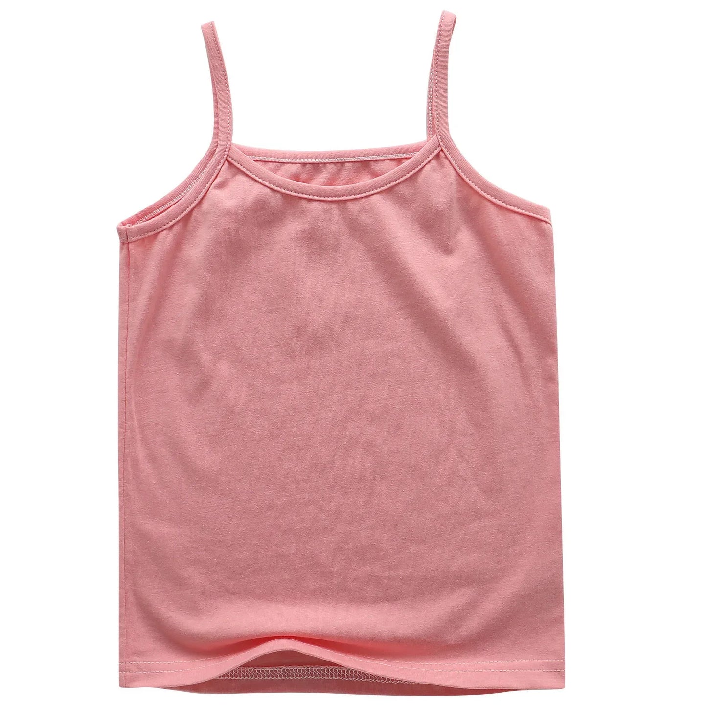 2025 Summer Cotton Girls Tanks Top Breathable Underwears Children Camisoles Kids Solid Color Undershirt Sleeveless Vest Age 3-8