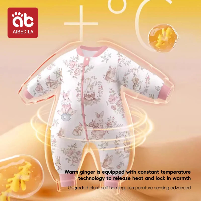 AIBEDILA Kids Onesie Boys Girls Long Sleeve Bamboo Cotton Pajamas Children Winter Cartoon Pyjama Baby Sleepwear Sleeping Bag