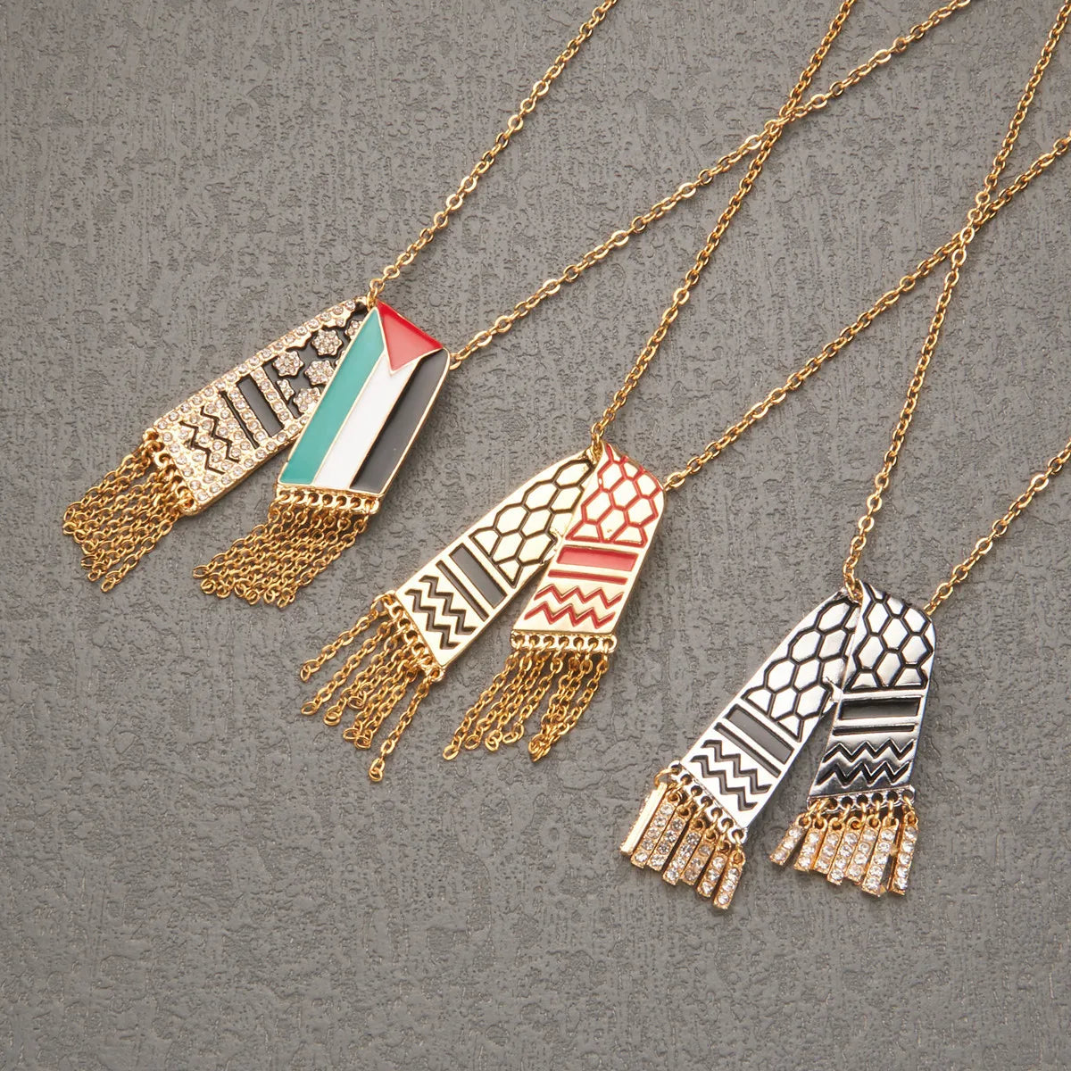 HNSP Palestine Scarf Necklace Pendant | Palestinian Accessories | Women | USA