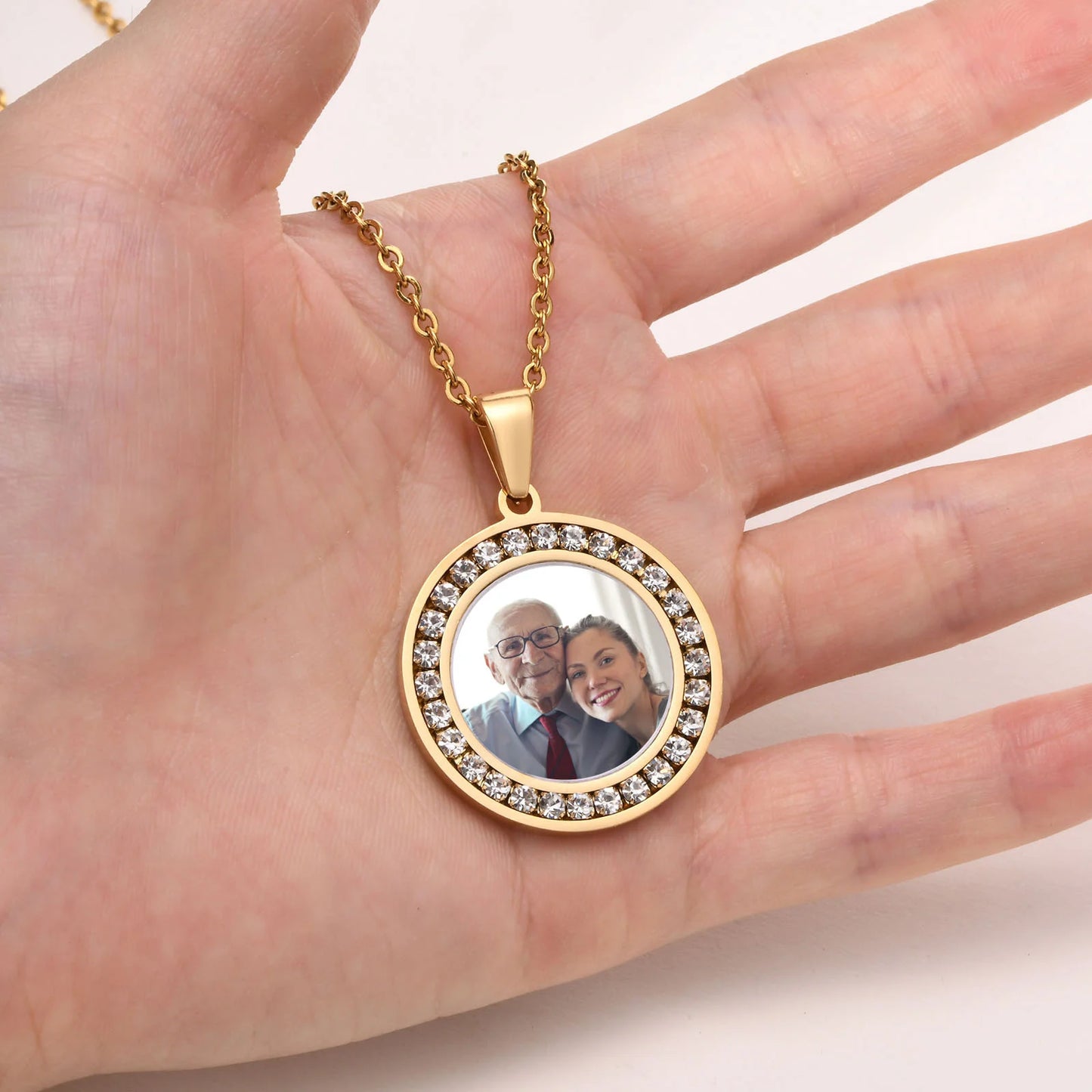 Custom Photo Pendant Necklace | Personalized Memory Locket | USA Australia