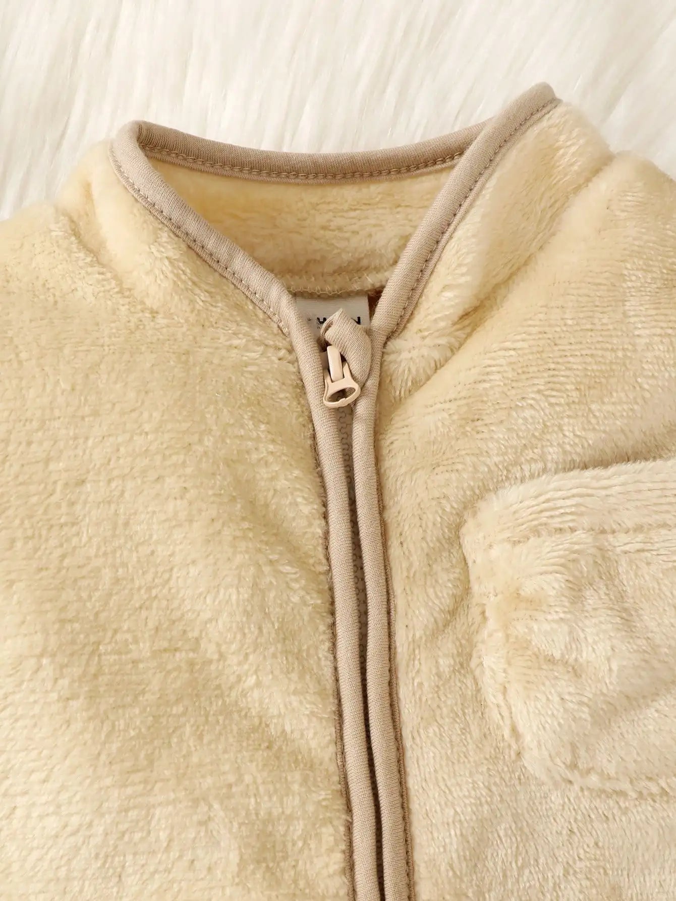 Autumn Apricot Baby Boy Jumpsuit | Long Sleeve Zipper Onesie | USA Australia