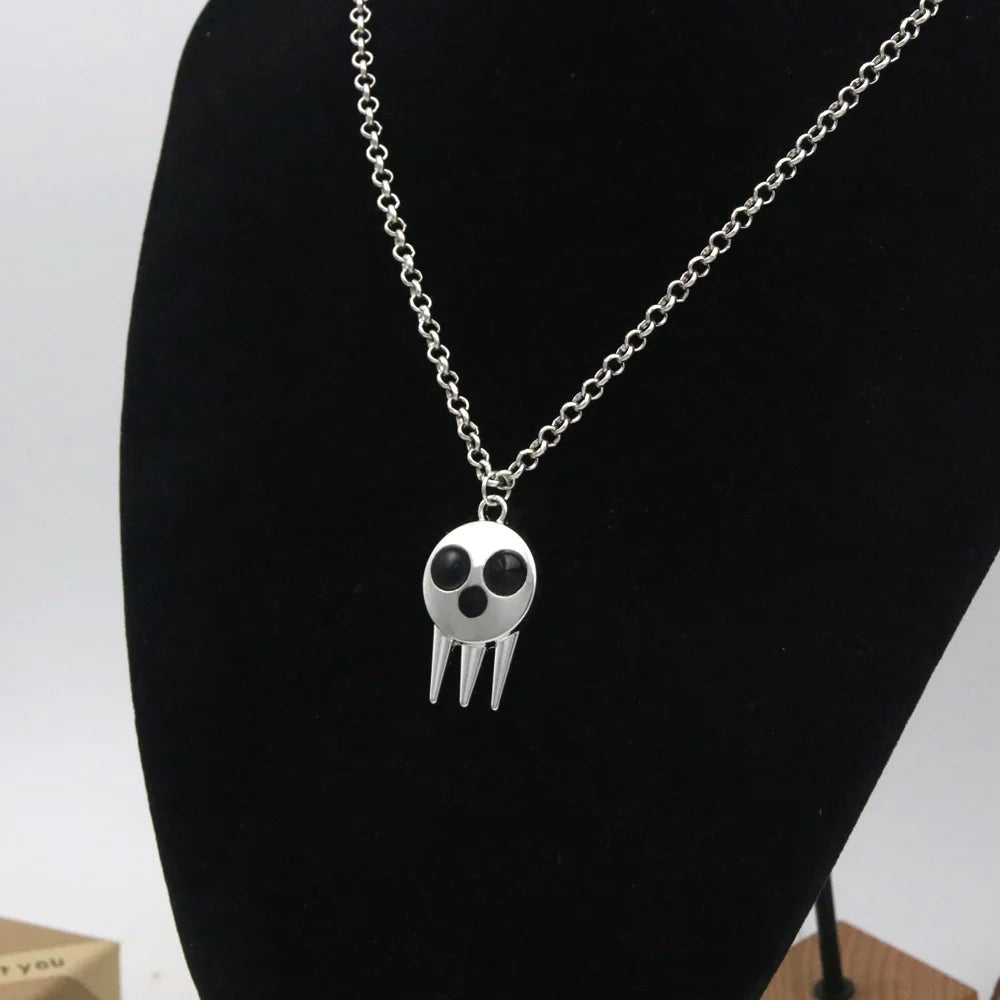 Soul Eater Skull Logo Necklace | Death the Kid Cosplay | Anime Jewelry