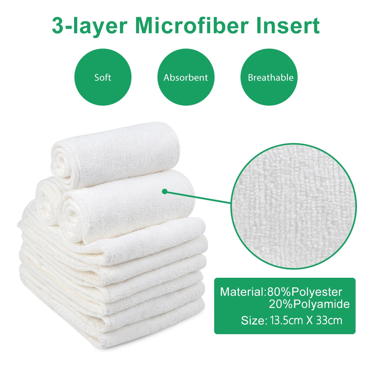 ALVABABY Cloth Diapers | Eco-Friendly Modern Nappy | 3-15kg with Insert | USA