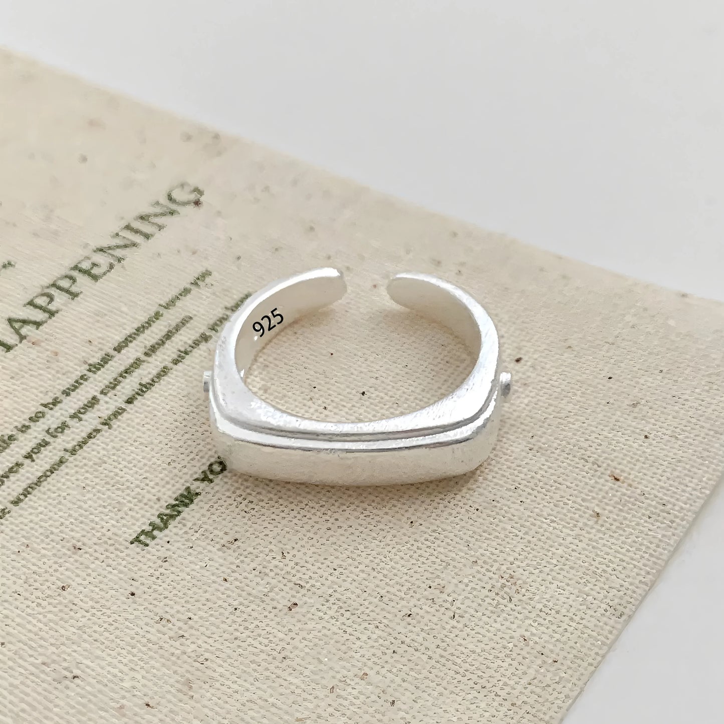 Sterling Silver Flower Lace Ring | CZ Adjustable Korean Fashion | Women | USA