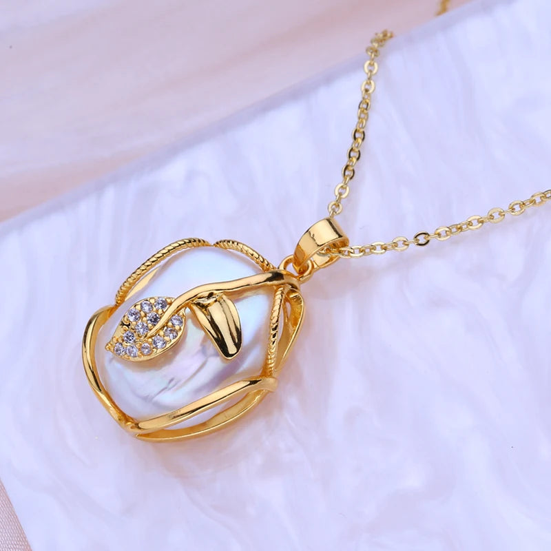 FENASY 925 Sterling Silver Jewelry Sets Big Baroque Natural Pearl Stud Earrings Custom Luxury Necklaces Rings For Women
