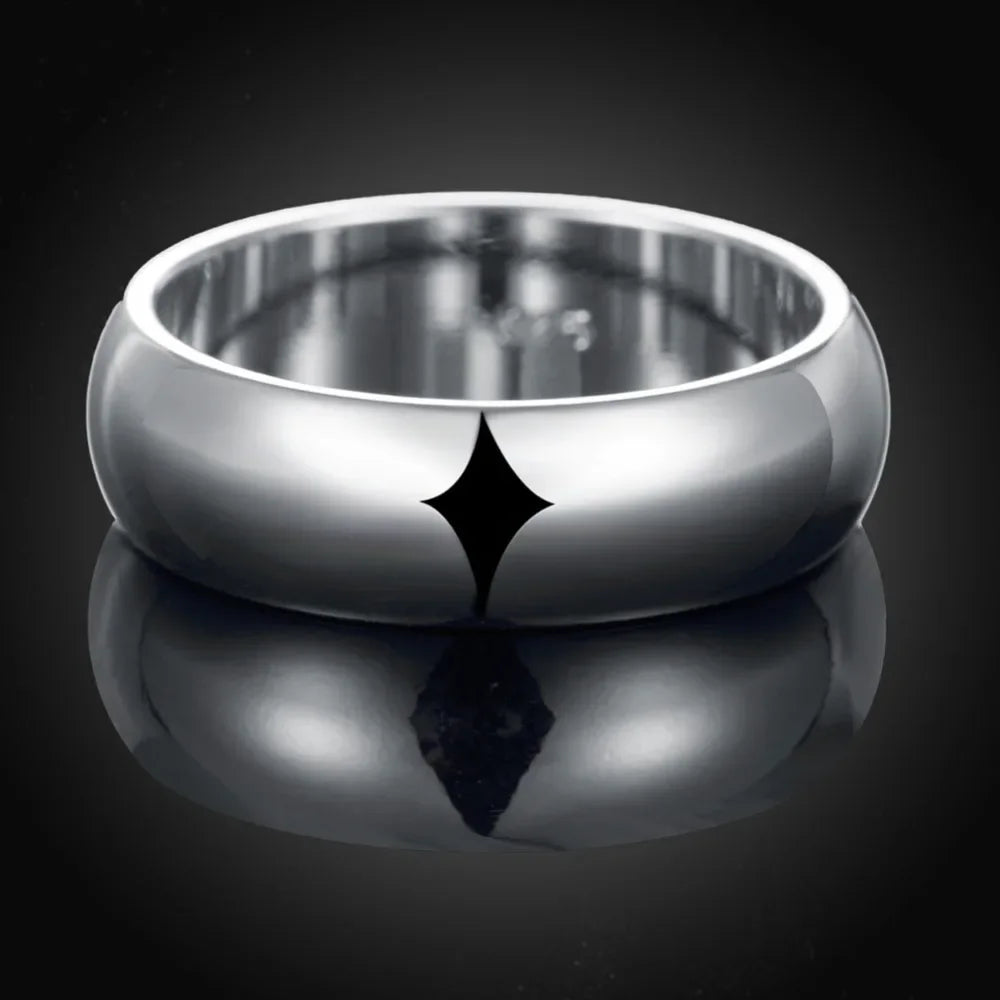 925 Sterling Silver Round Ring | Simple Smooth Band | Sizes 5-11 | USA Australia