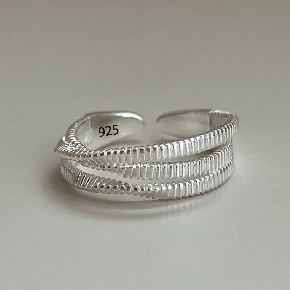 Sterling Silver Flower Lace Ring | CZ Adjustable Korean Fashion | Women | USA