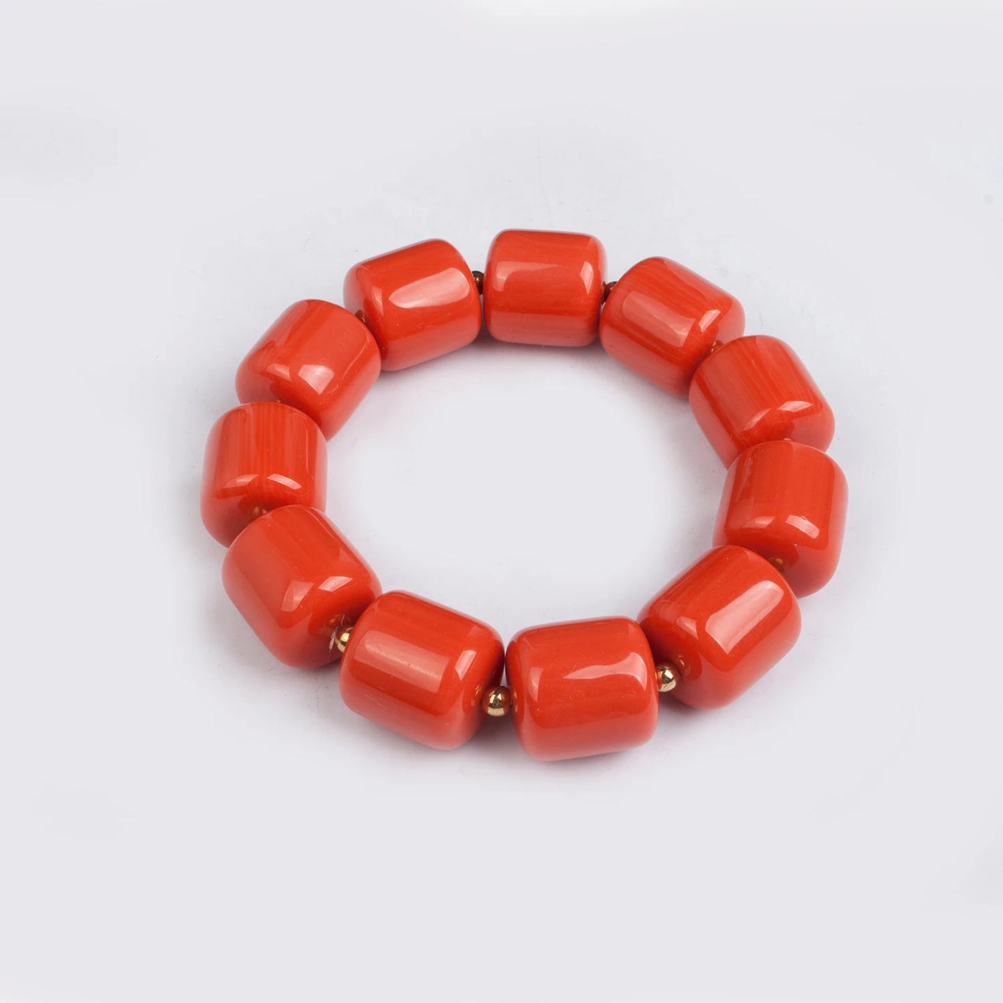 Original Nigerian Jewelry Sets for Men without Earrings,Orange Resin Beads,Chunky Choker Necklace,African Wedding Beads