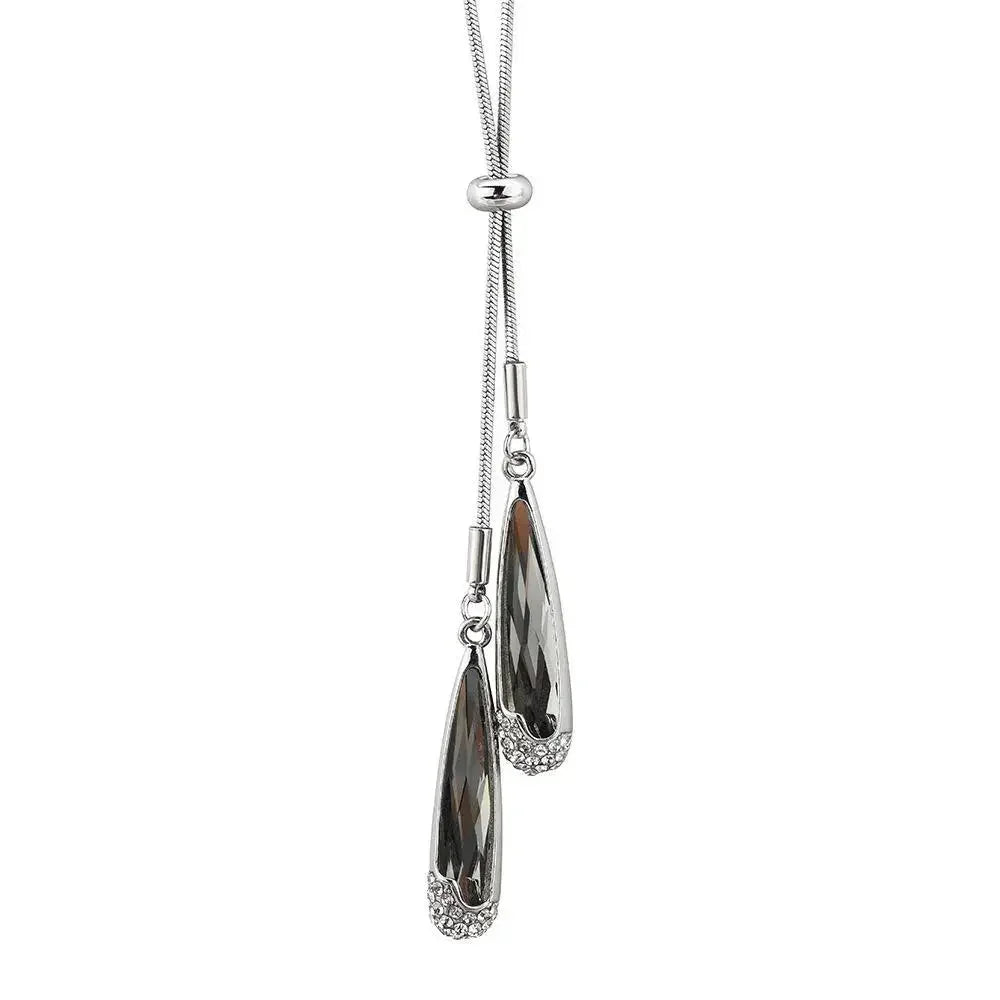 Vintage Crystal Sweater Chain 2025 | Water Drop Long Necklace | Wedding Party