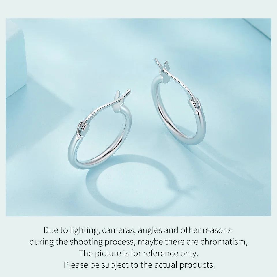 Classic Sterling Silver Hoop Earrings - Bold Hypoallergenic Hoops