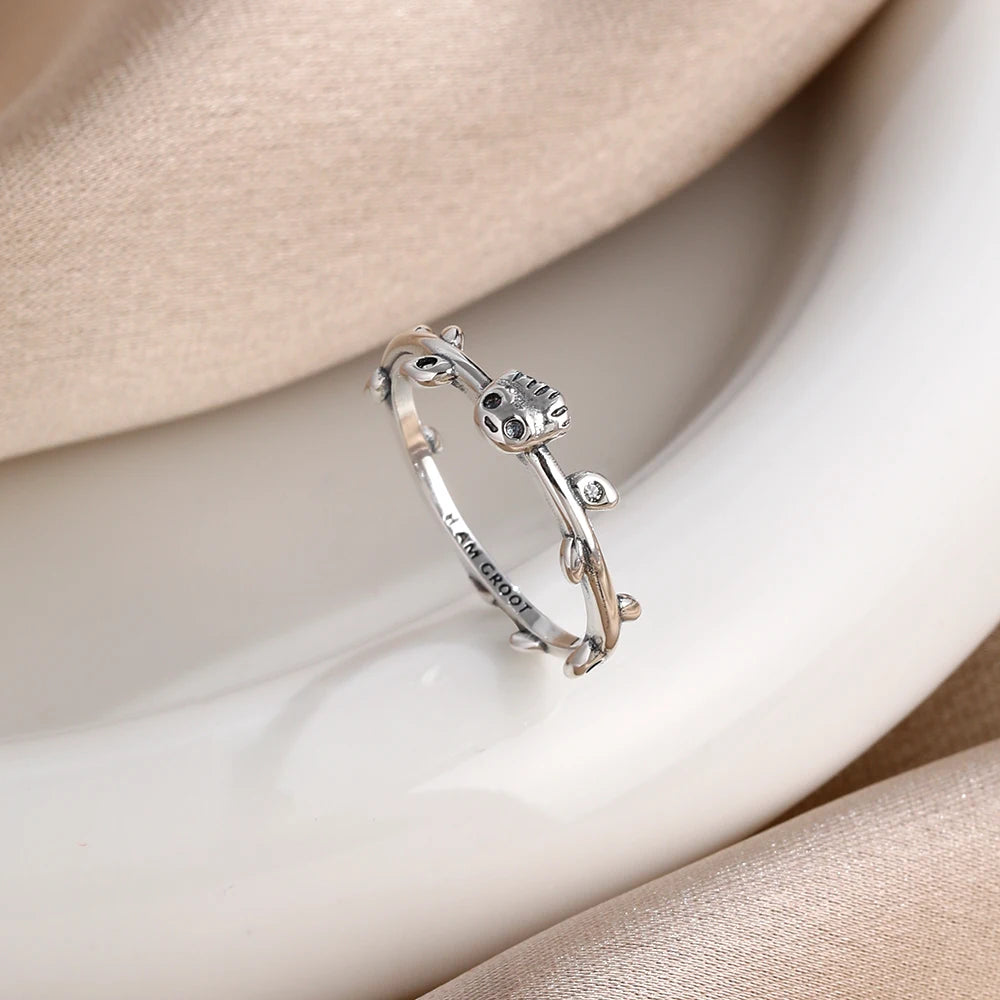 925 Silver Originales Miniso Disney Mickey Minnie butterfly Daisy Wedding Ring Set For Woman Luxury Jewelry Party Gift