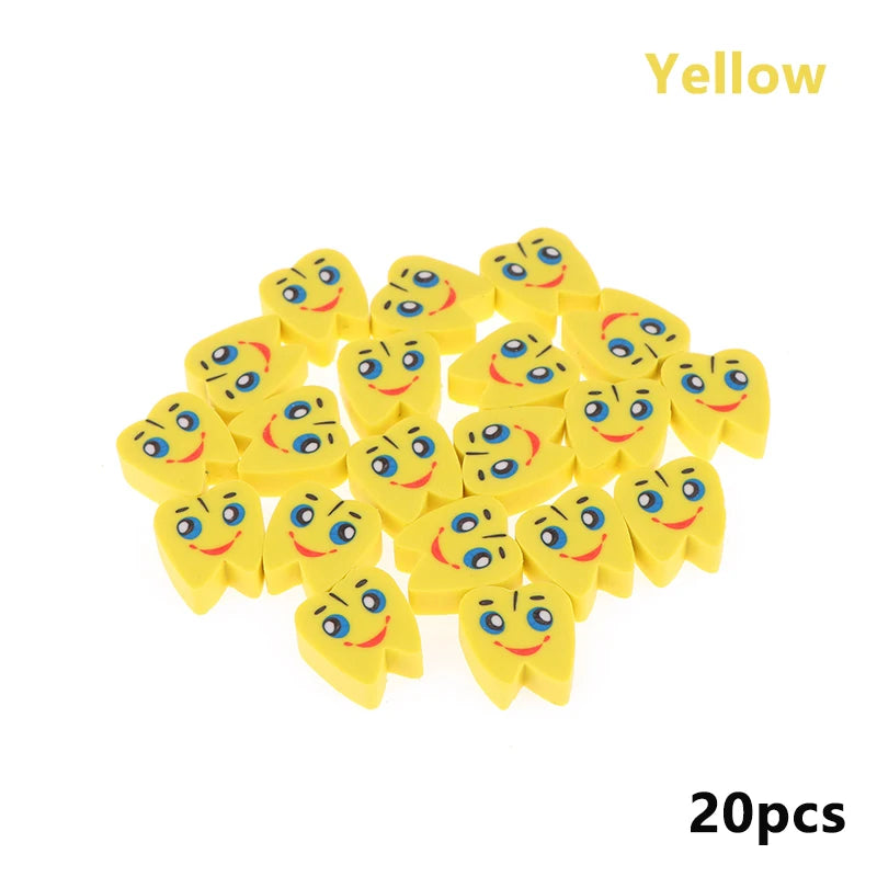 20 Pcs/Bag Molar Shaped Tooth Rubber Erasers Dentist Dental Clinic School Gift Student Rubber