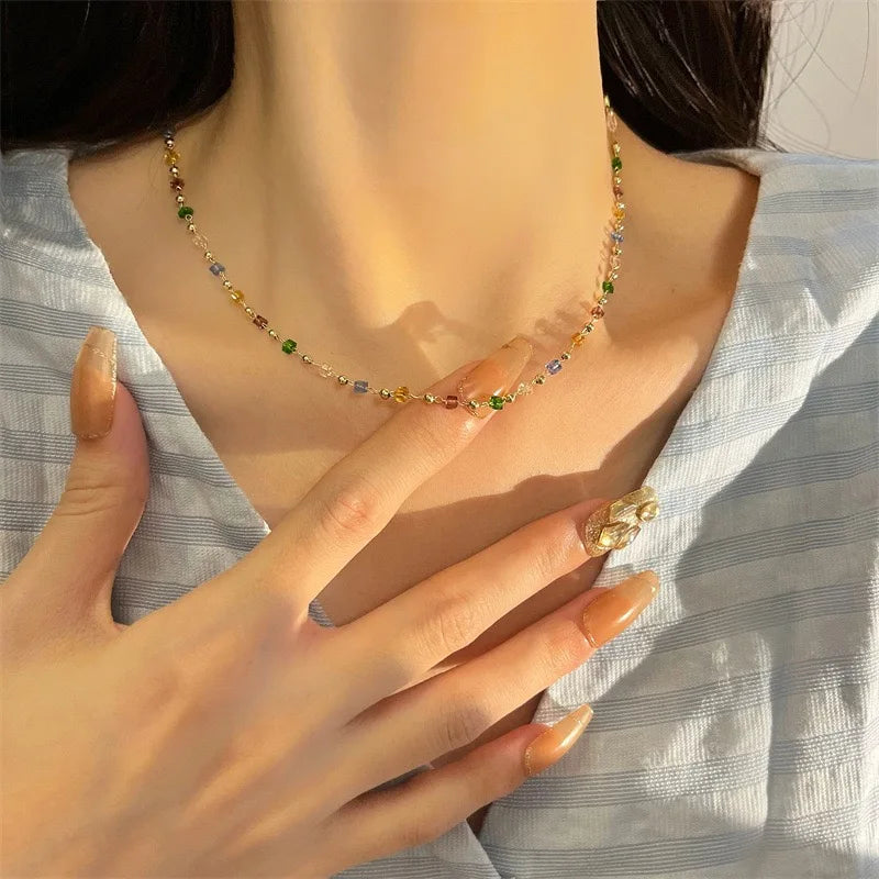Bohemian Colorful Beaded Necklace Set | Fashion Jewelry Choker | Women