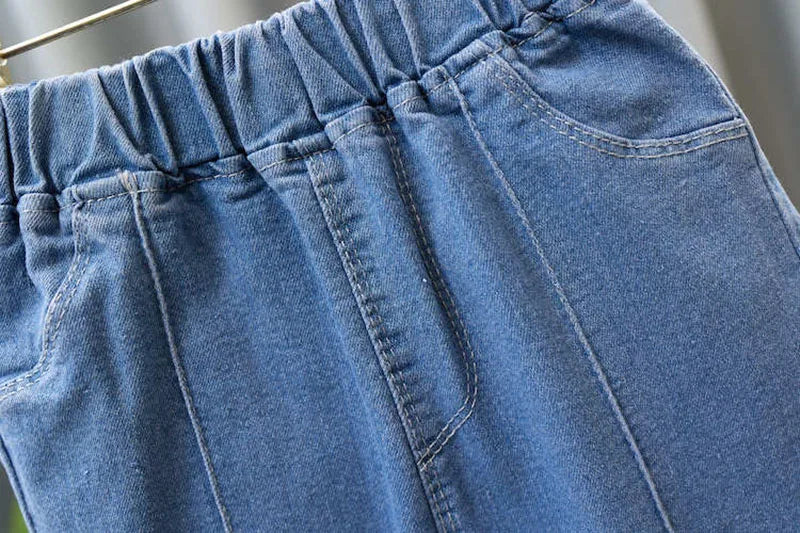 2024 Autumn Elastic Kids Jeans | Girls Cute Bow Denim Flared Pants | Ages 3-12 | USA