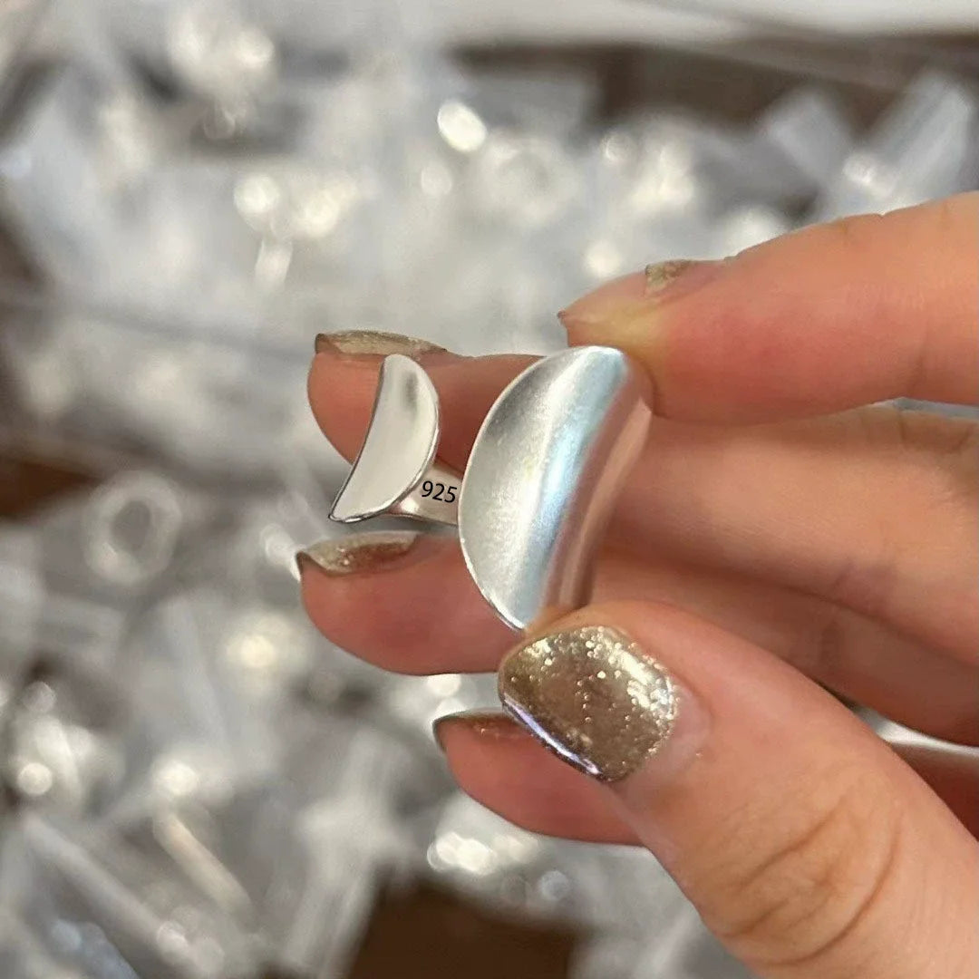 Sterling Silver Flower Lace Ring | CZ Adjustable Korean Fashion | Women | USA