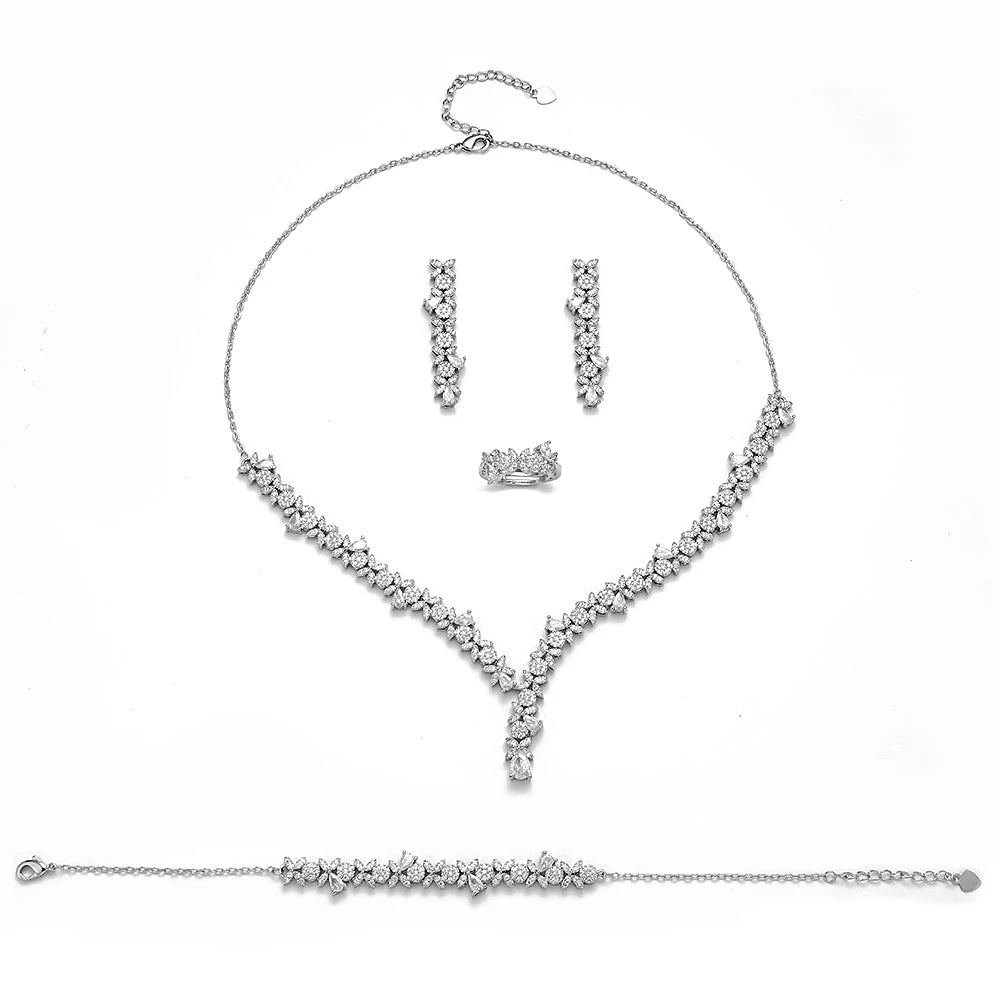 wholesale UAE Bridal Jewelry Sets New Fashion Dubai Jewelry Set For Women Wedding Party Accessories Design