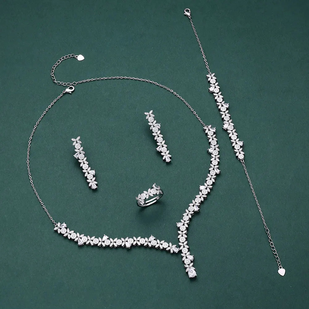 wholesale UAE Bridal Jewelry Sets New Fashion Dubai Jewelry Set For Women Wedding Party Accessories Design