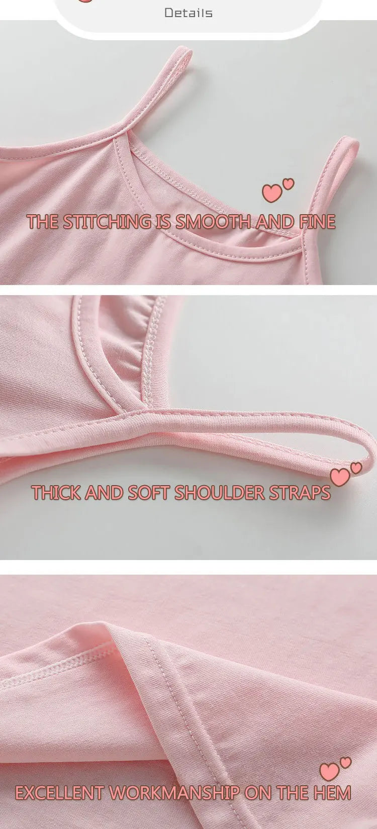 2025 Summer Cotton Girls Tanks Top Breathable Underwears Children Camisoles Kids Solid Color Undershirt Sleeveless Vest Age 3-8