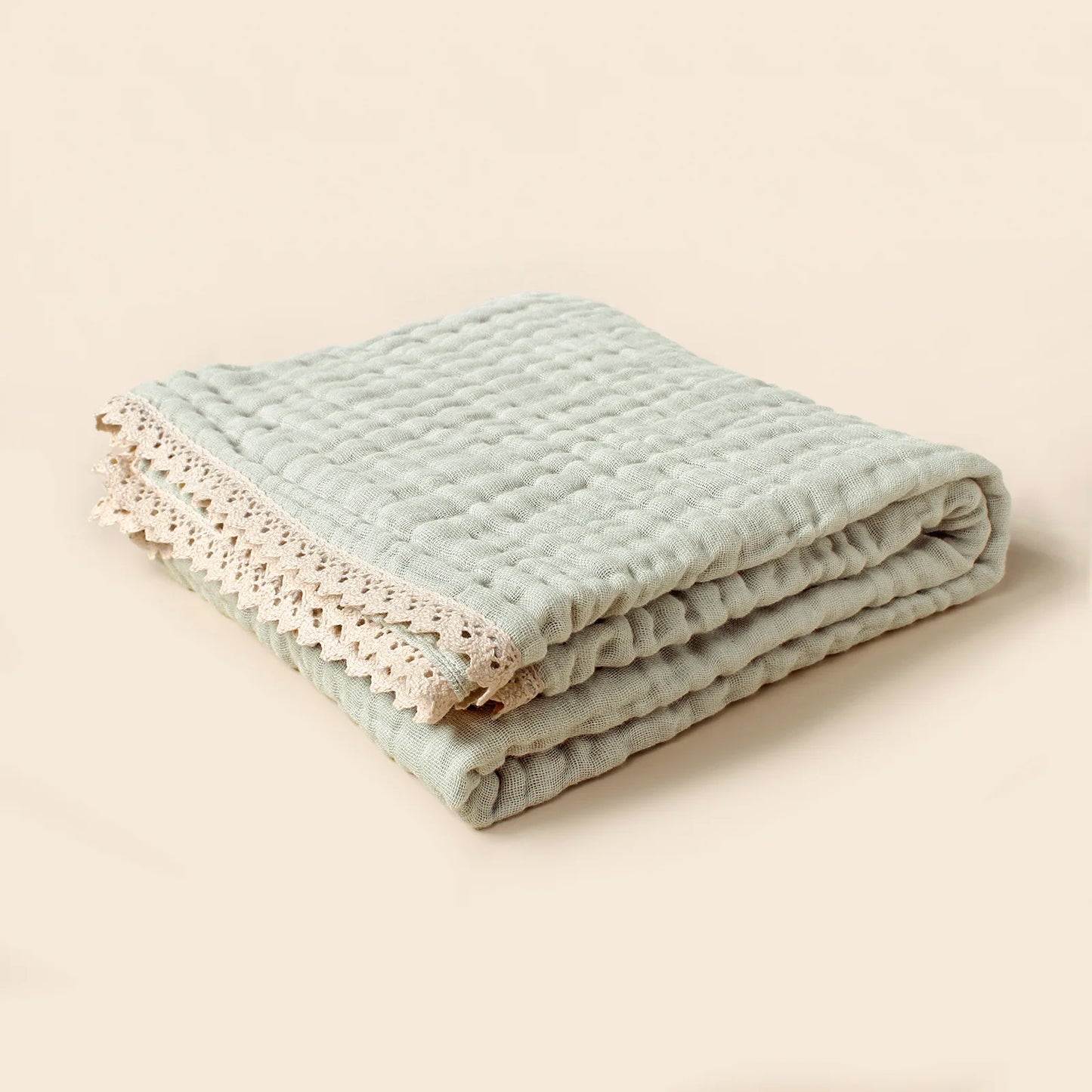 Organic Bamboo Cotton Baby Blanket - 6-Layer Muslin Swaddle