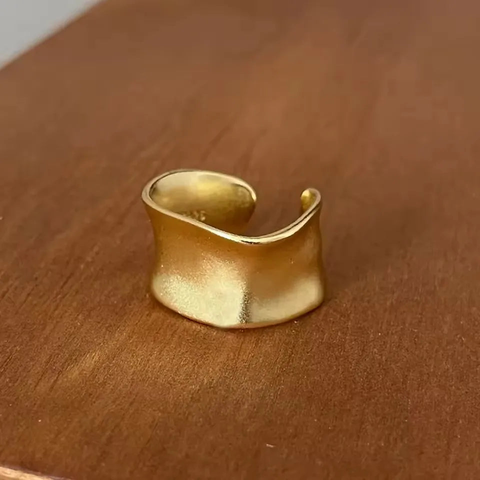 Sterling Silver Flower Bow Ring - Love Combination Adjustable Design