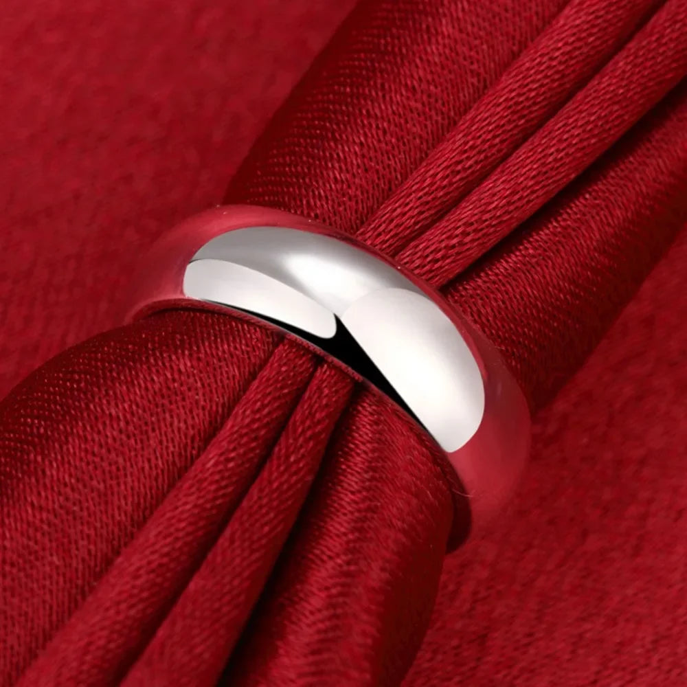 925 Sterling Silver Round Ring | Simple Smooth Band | Sizes 5-11 | USA Australia