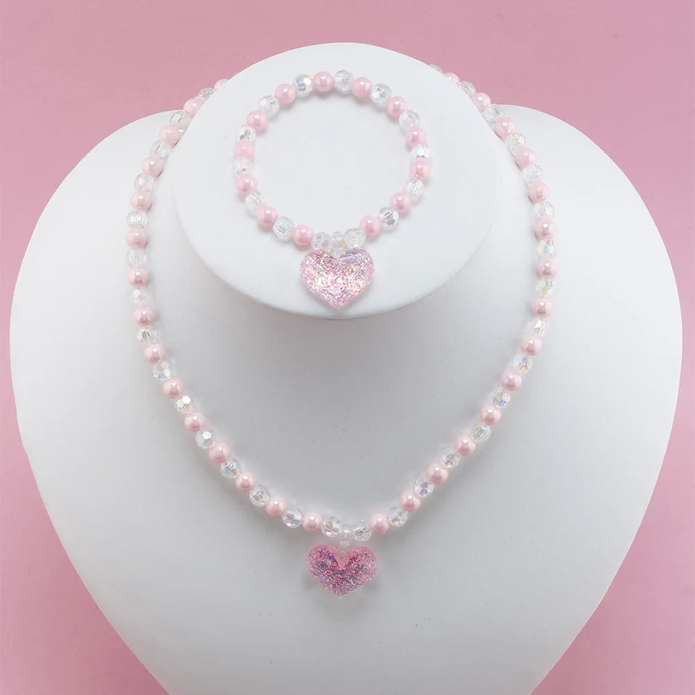 DIY Candy Bead Necklace Bracelet Set for Girls | Colorful Kids Jewelry | Ships USA & Australia