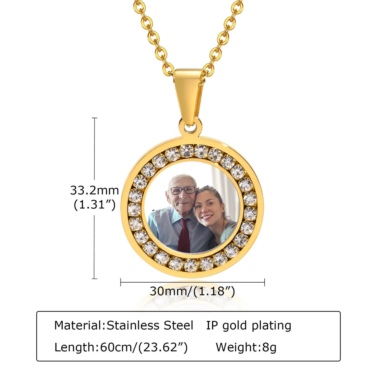 Custom Photo Pendant Necklace | Personalized Memory Locket | USA Australia