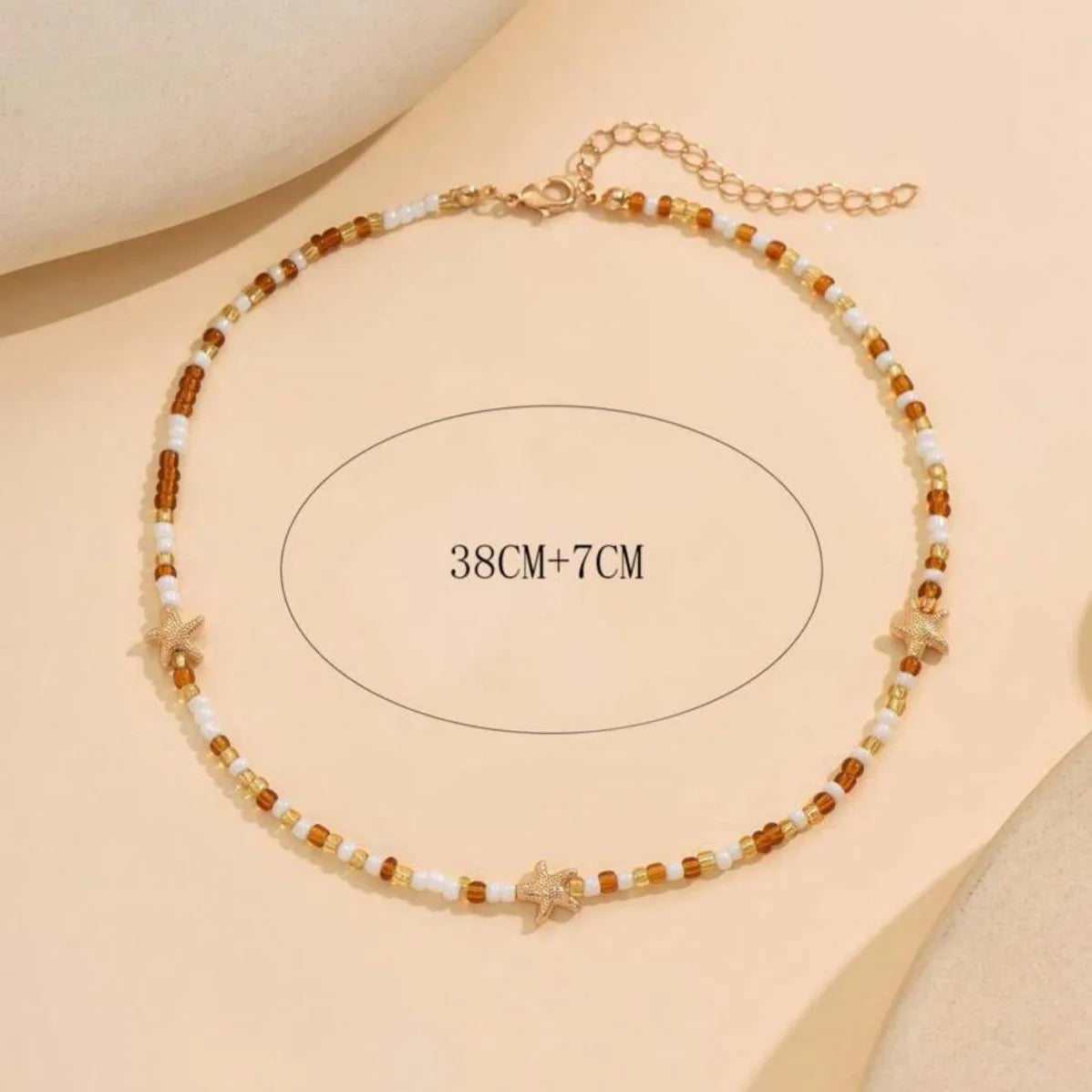 Bohemian Starfish Beach Necklace for Women | Pearl Beaded Choker | Summer | USA