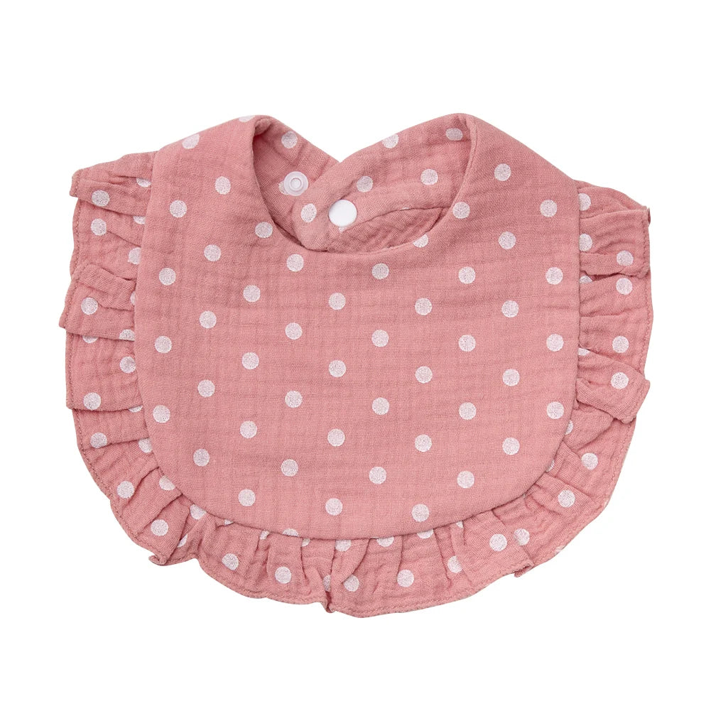 Flower Print Baby Bibs | Adjustable Muslin Cotton Burp Cloths | Girls | USA