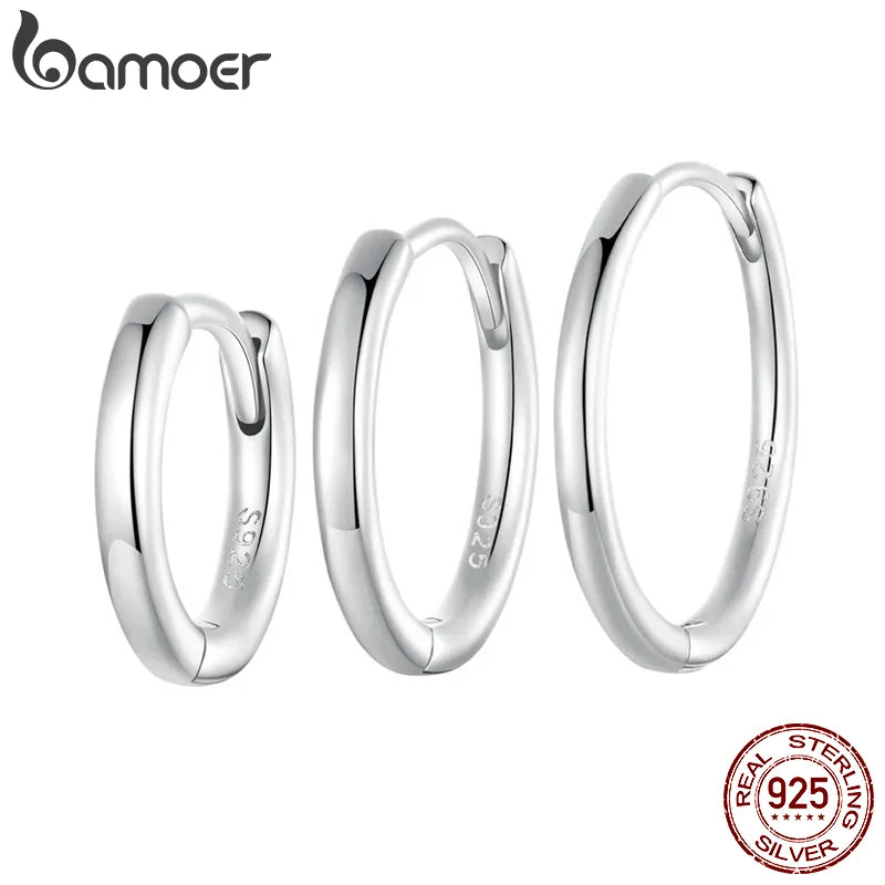Minimalist Huggie Hoop Earrings - 18K Gold Plated Sterling Silver