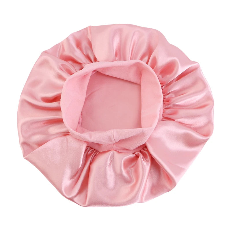 Kids Satin Night Sleep Cap | Wide Band Elastic Turban | Boys Girls | USA